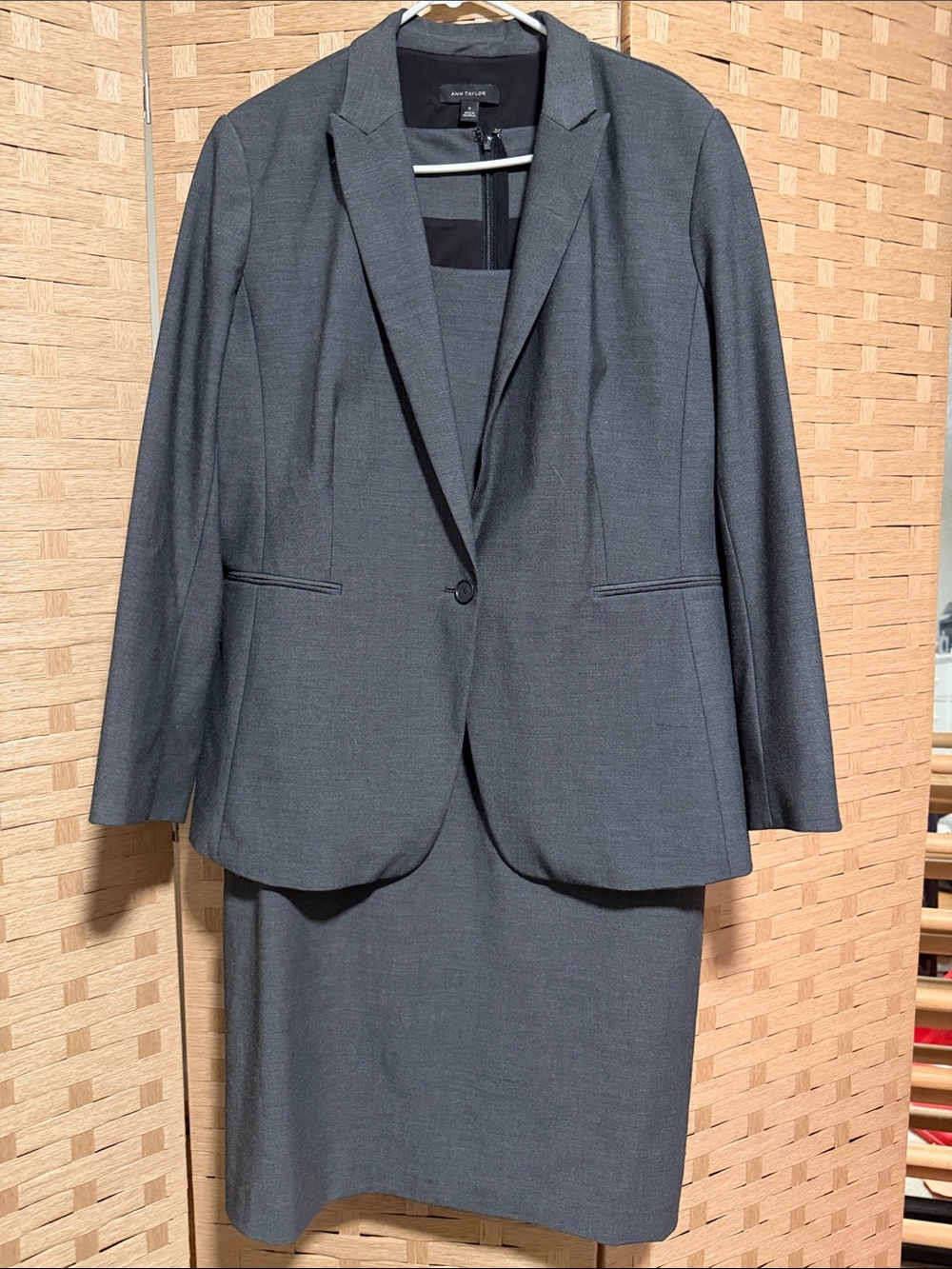 Ann Taylor Dark Gray Tailored Women's Dress Suit (JACKET- DRESS ALSO AVAILABLE)